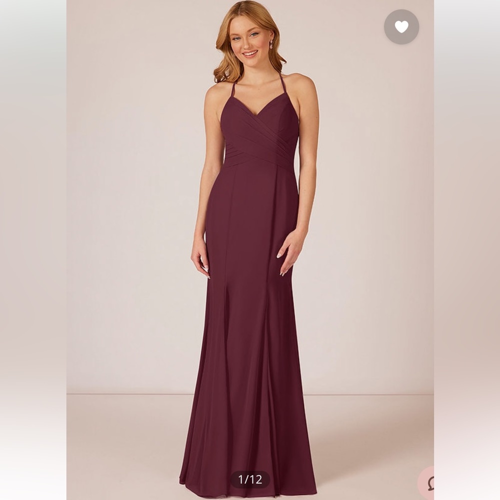 Azazie Carolina Size 0 Dress in Cabernet